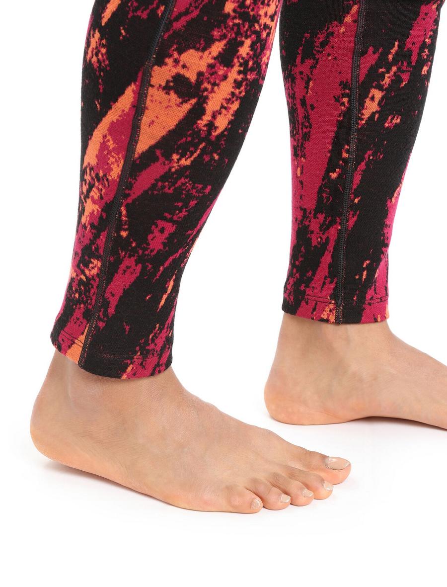 Cherry / Flash Icebreaker Merino 250 Vertex Sedimentary Women's Leggings | AU 1529XYUF